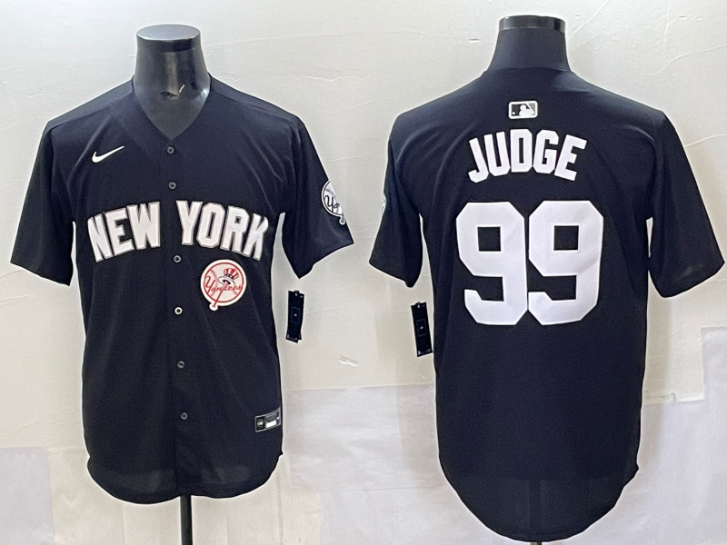 Men 2025 New York Yankees #99 Judge black Nike MLB Jersey style 725009->new york yankees->MLB Jersey